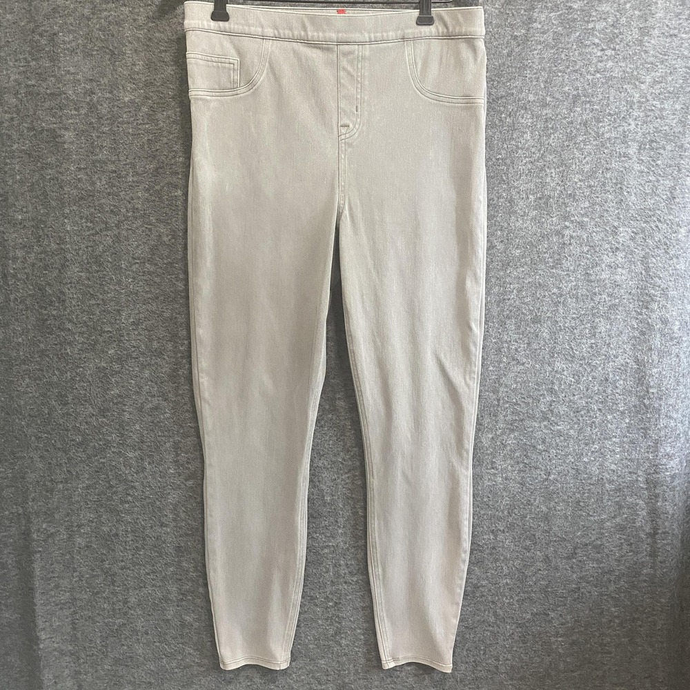 Spanx Pants Womens XL Gray Pull On Jeanish Ankle Legging Shaping Stretch 20018R